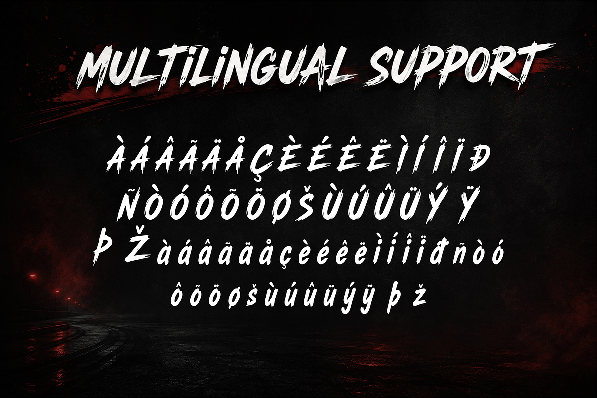 Redline - Brush Display Font, a Blackletter Font by overlaytemplates (Photo 5 of 5)