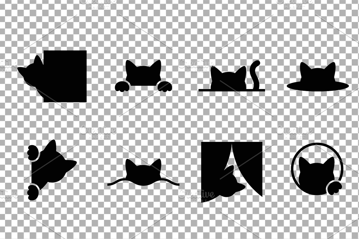 Hiding Cat glowing eyes Silhouettes, an Animal Illustration by Artonix (Photo 2 of 3)