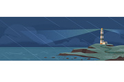 Coastline landscape with lighthouse, a Seasonal Illustration by Good Studio (Thumbnail 3 of 3)