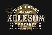 Kolesom Typeface, a Font by Frantic Disorder (Thumbnail 1 of 9)
