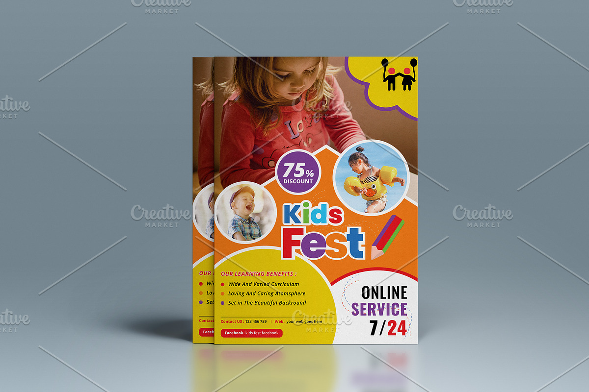Kids Fest Flyer Template, a Flyer Template by UI_Expert (Photo 2 of 2)