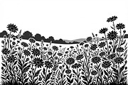 60 Daisy Flower Field Silhouette, a Seasonal Illustration by Amazin_art (Thumbnail 24 of 35)