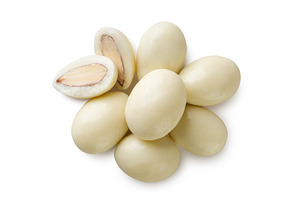 White chocolate covered peanuts and, a Food & Drink Photo by innakreativ