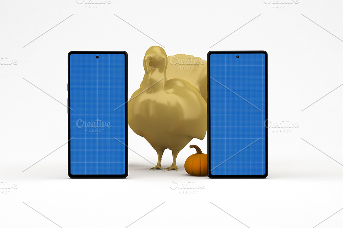 Thanksgiving Pixel 6 Mockup, an Android Mockup by Qaleb Studio