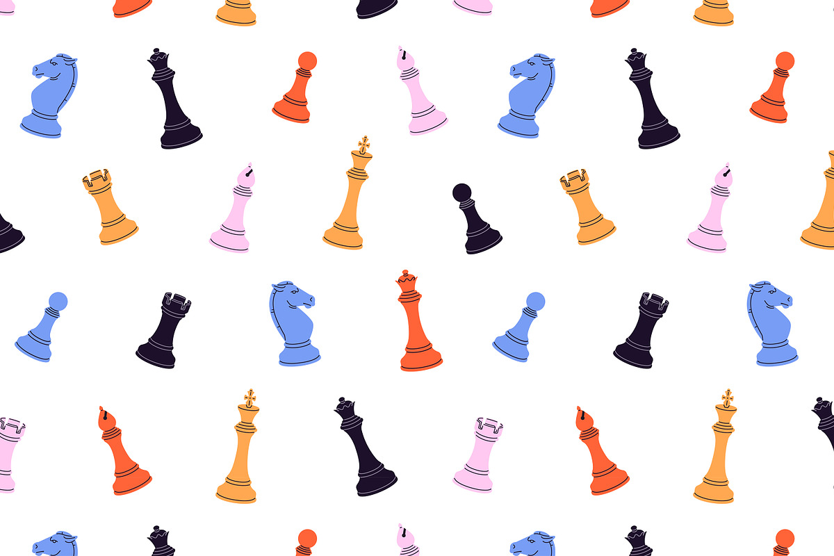 Chess pieces set + backgrounds, an Object Illustration by PaperTrident (Photo 6 of 9)