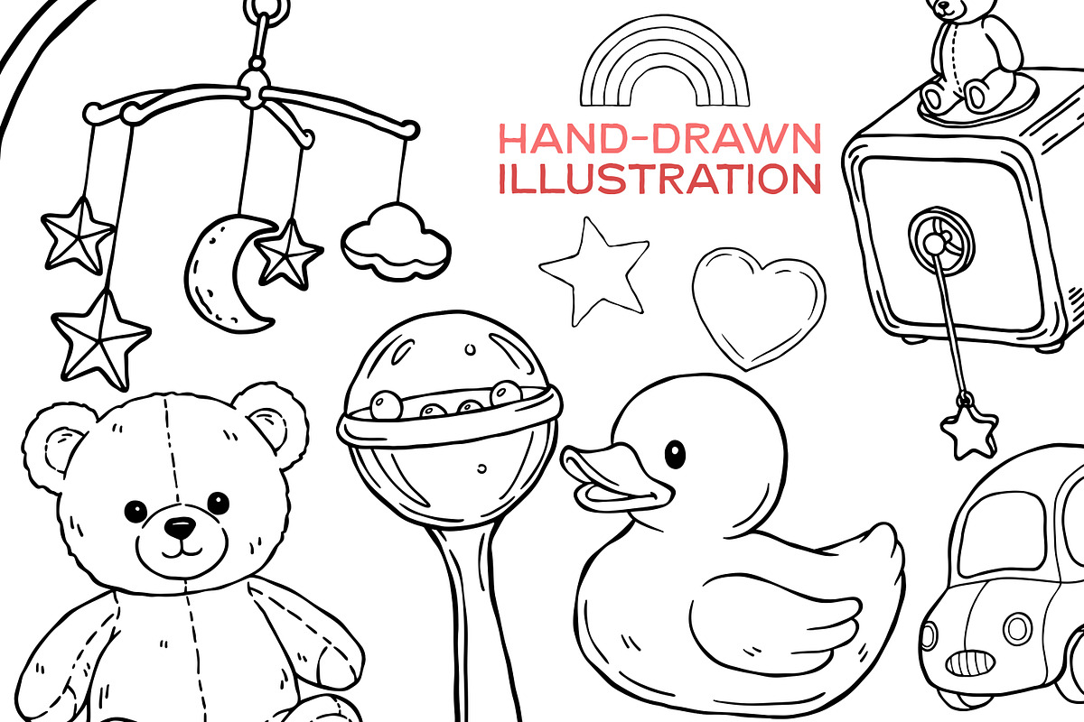 Baby Nursery Hand-Drawn Element, an Illustration by Tekuni (Photo 7 of 8)