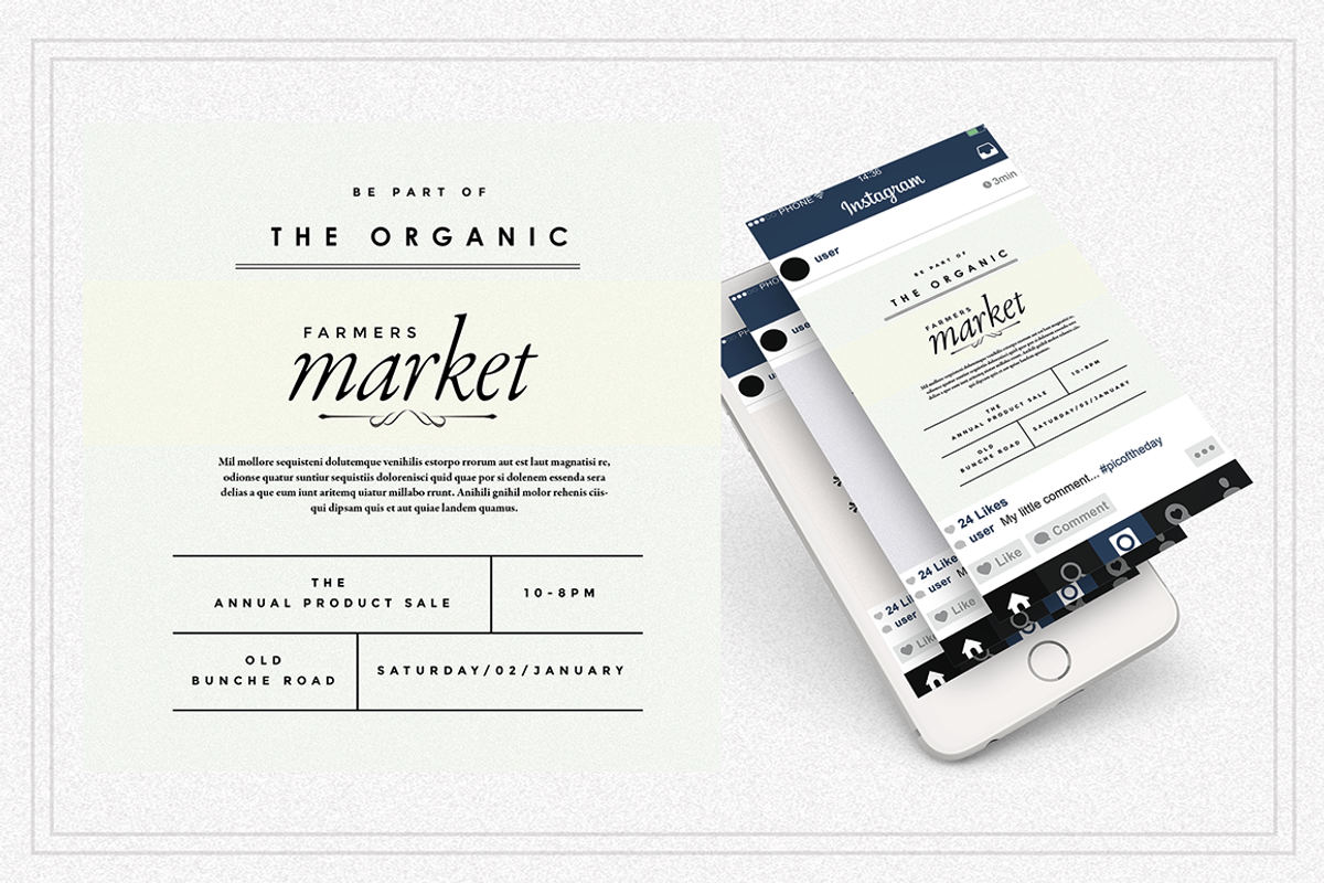 The MINIMALIST Social Media invites, a Social Media Template by Vova (Photo 9 of 9)