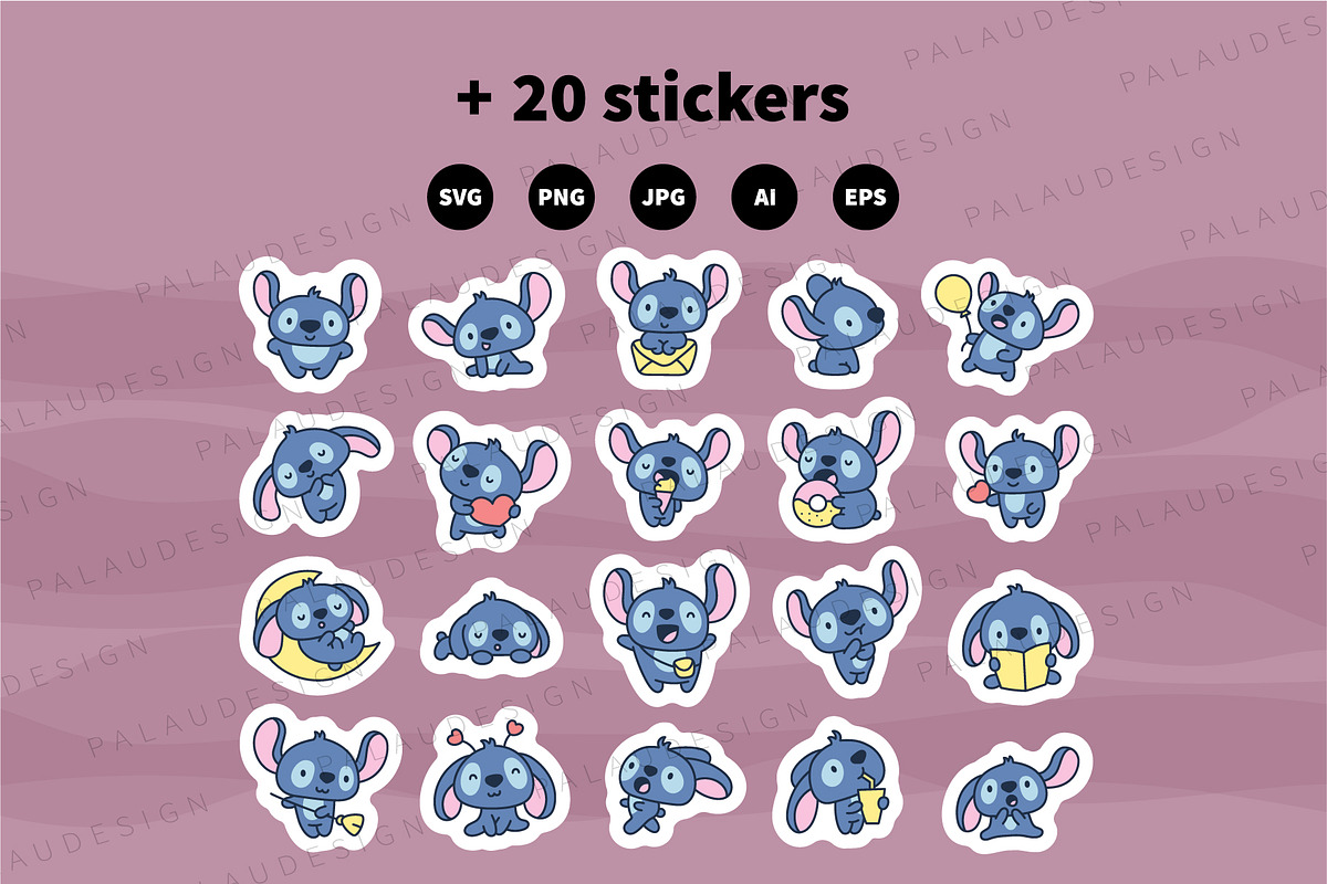 Monsters Cute Clipart Set, an Animal Illustration by Palau (Photo 10 of 10)