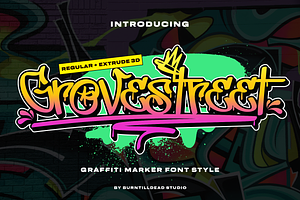 Grovestreet, a Script Font by Burntilldead
