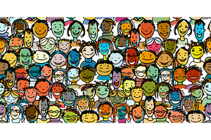 Group of people, community. Social