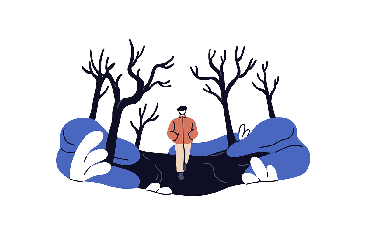 Loneliness, psychology concept set, a Person Illustration by Good Studio (Photo 3 of 9)
