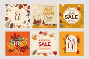 Autumn / Fall Social Media Templates, a Social Media Template by Esui Studio (Thumbnail 2 of 10)