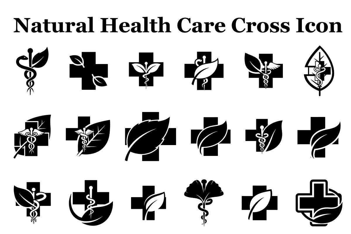 Natural Health Care Cross Icon, a Graphic by Gfx_Store (Photo 1 of 10)