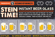 Stein Time: Craft Beer Glass Set, an Object Graphic by Designed by Monkeys (Thumbnail 1 of 4)