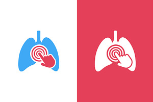 Lungs and and hand click logo, an Object Illustration by GraphiShop