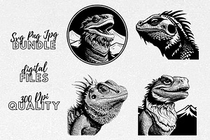 Bearded Dragon SVG - Lizard Clipart