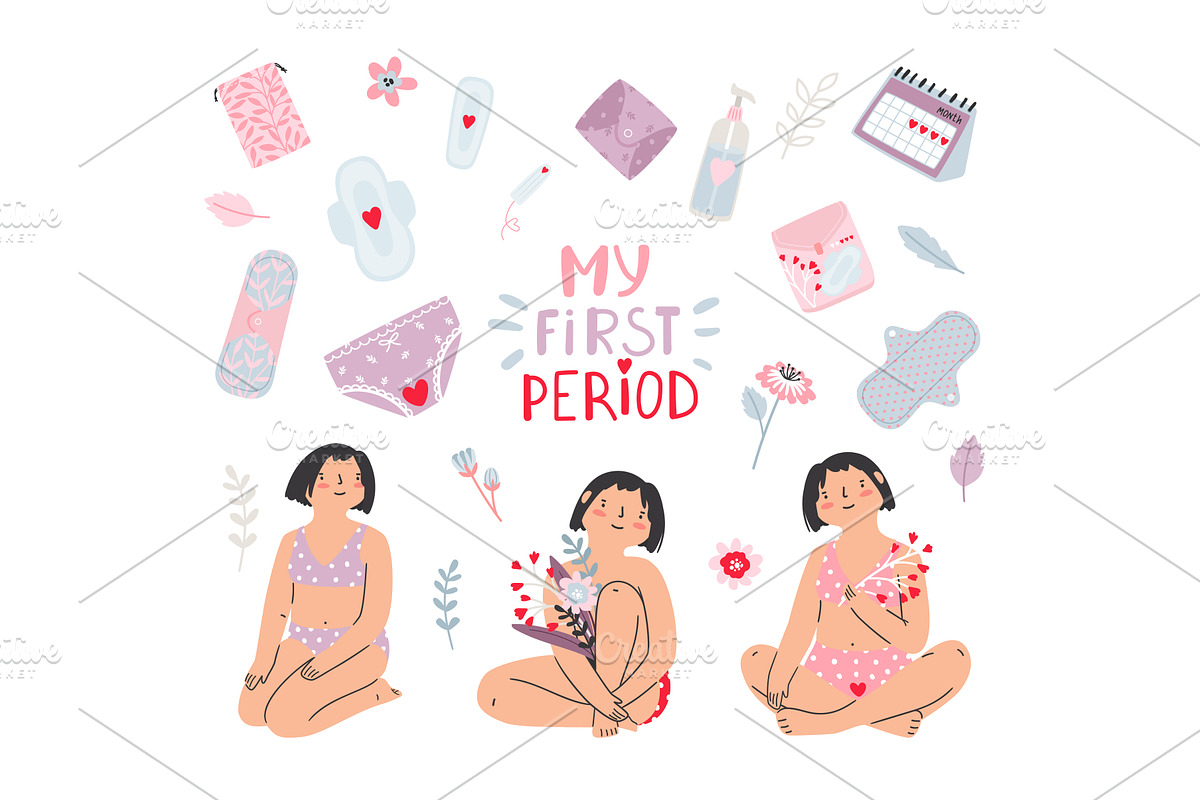 Female hygiene products for, a Healthcare Illustration by Stock-Smart-Start