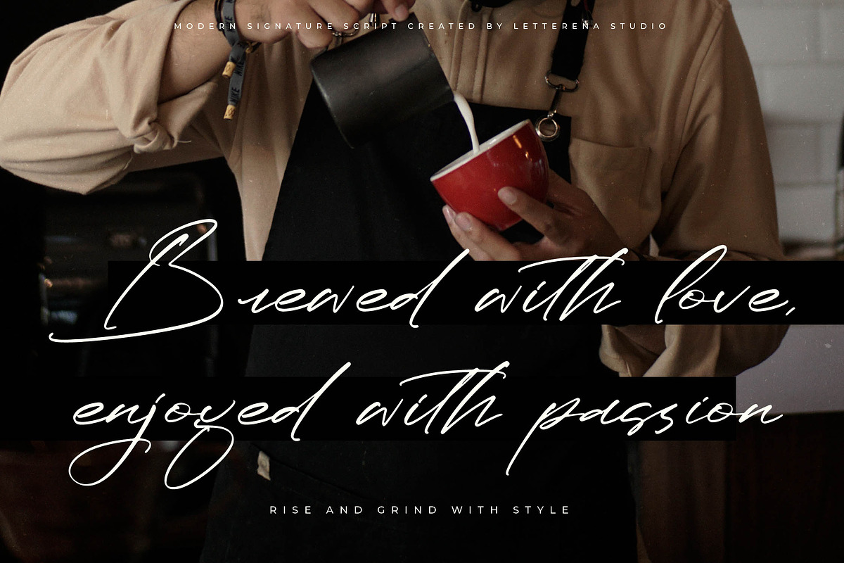 Paradise Stonelife Modern Signature, a Script Font by Letterena Studios Script (Photo 9 of 15)