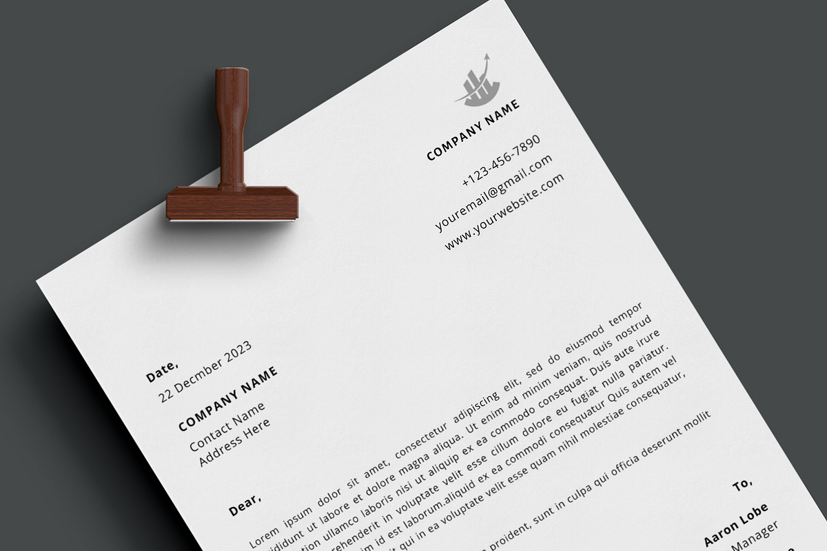 Simple Minimal Stationery Templates, a Stationery Template by Design Zone (Photo 2 of 3)