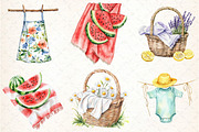 Summer Laundry Day Clipart, an Illustration by DreamCafeArt (Thumbnail 2 of 8)