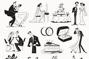 Wedding Collection: 66 Line Art Pack, a Person Illustration by Veyla (Thumbnail 5 of 16)