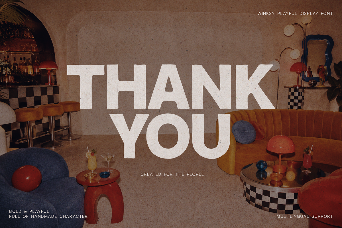 Winksy Bold Playful Display Font, a Sans Serif Font by Only Fonts (Photo 12 of 12)