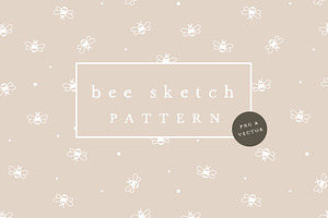 BEE PATTERN / Seamless Vector Png