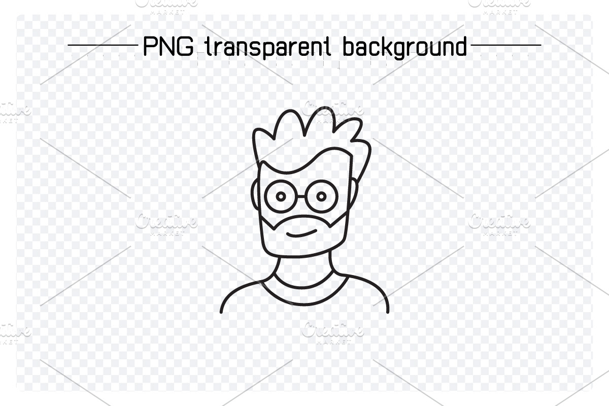 Bundle of Doodle Human Face Avatars, a Person Illustration by Designfour (Photo 2 of 7)