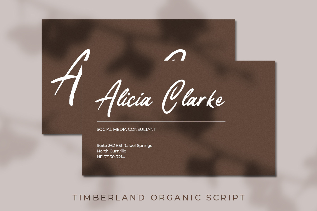 TImberland - Organic Script, a Script Font by Letterhend Studio (Photo 7 of 9)