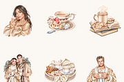 Watercolor Chocolate Christmas, a Seasonal Illustration by BusyDaydesign (Thumbnail 6 of 9)