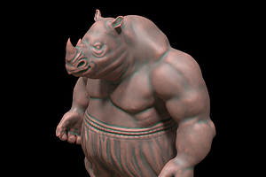 Rhino Character 3d-print Model