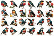 Whimsical Summer Bird Clipart, an Illustration by Black Bird Studio (Thumbnail 2 of 5)