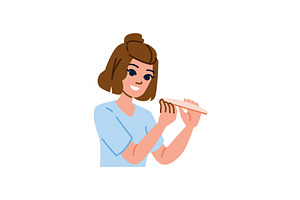 Beautician filing nails with nail, a Person Illustration by pikepicture
