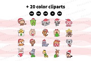 Cute Kawaii Animals Christmas, an Animal Illustration by Palau (Thumbnail 10 of 12)