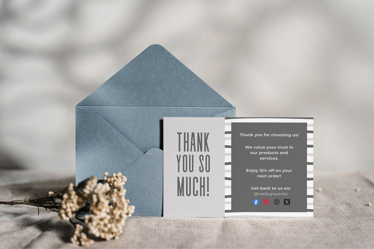 Thank you card template canva, a Card Template by DesignArts (Photo 4 of 4)