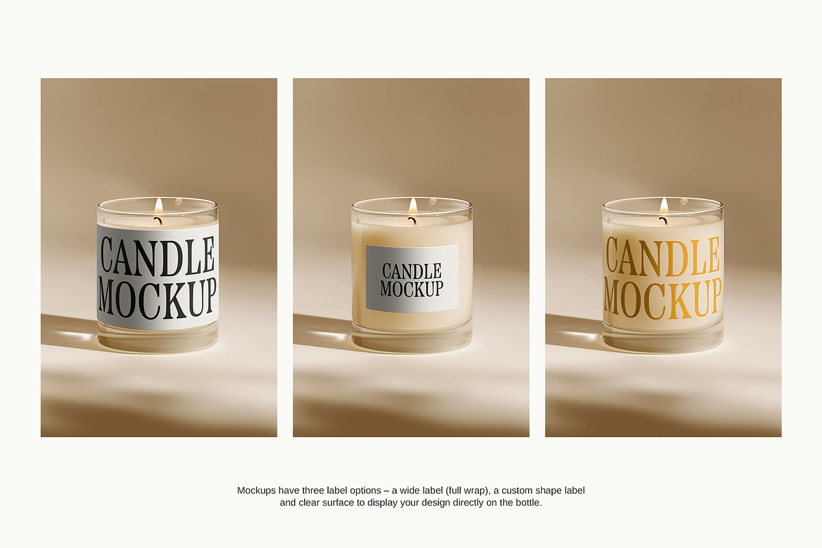 Transparent Candle Mockup Bundle, a Packaging Mockup by Wildfield Studio (Photo 5 of 17)