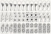Floral Bookmark Template Bundle, a Stationery Template by Kusumaillustration (Thumbnail 7 of 11)