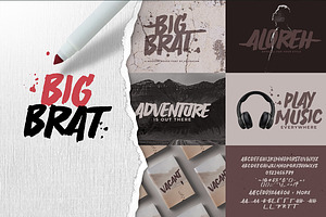 Brush Brat Font Bundle