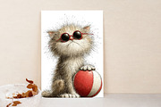 Whimsical Summer Cats Clipart, an Illustration by Libby Wishes (Thumbnail 4 of 7)