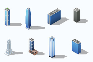 Modern skyscraper isometric building, an Icon by Equipoise