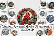 Christmas Ornament Bundle 3d, an Illustration by Moon Studio (Thumbnail 1 of 11)