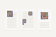 Ptolemei Colored drop caps font, a Blackletter Font by kaer_shop (Thumbnail 7 of 12)