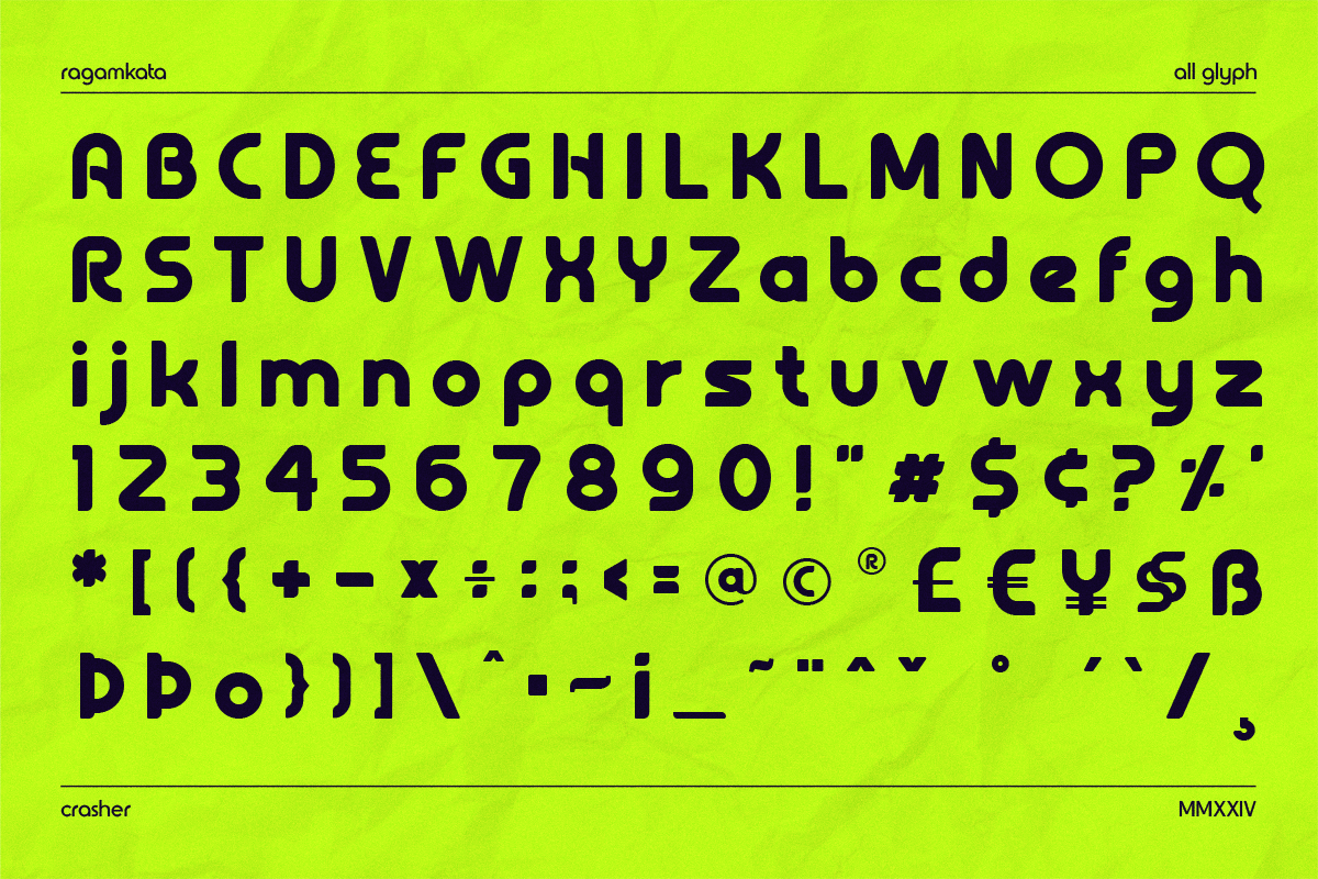 Crasher - Sans Display Font, a Sans Serif Font by RagamKata (Photo 9 of 9)