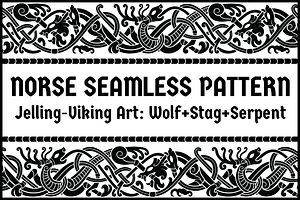 Viking Seamless Pattern - Norse Art