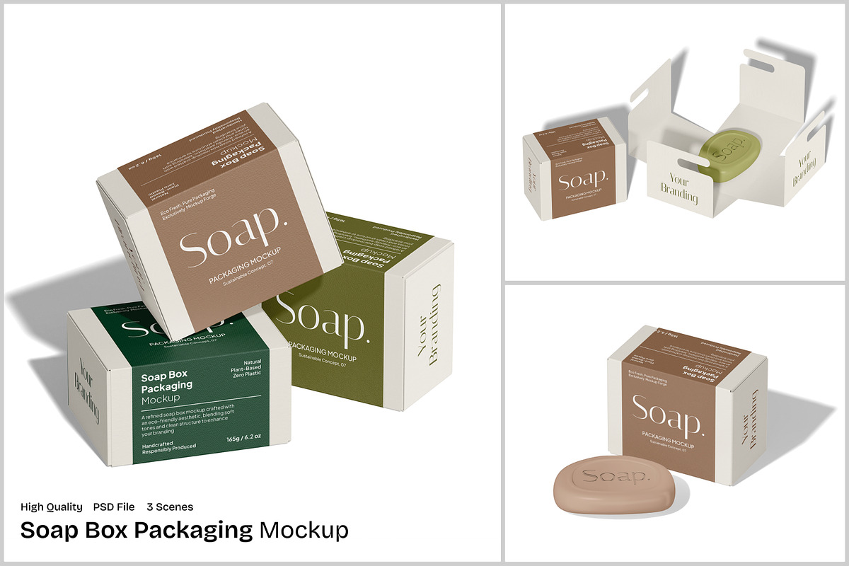 Soap Box Packaging Mockup, a Packaging Mockup by Unerispace (Photo 1 of 5)