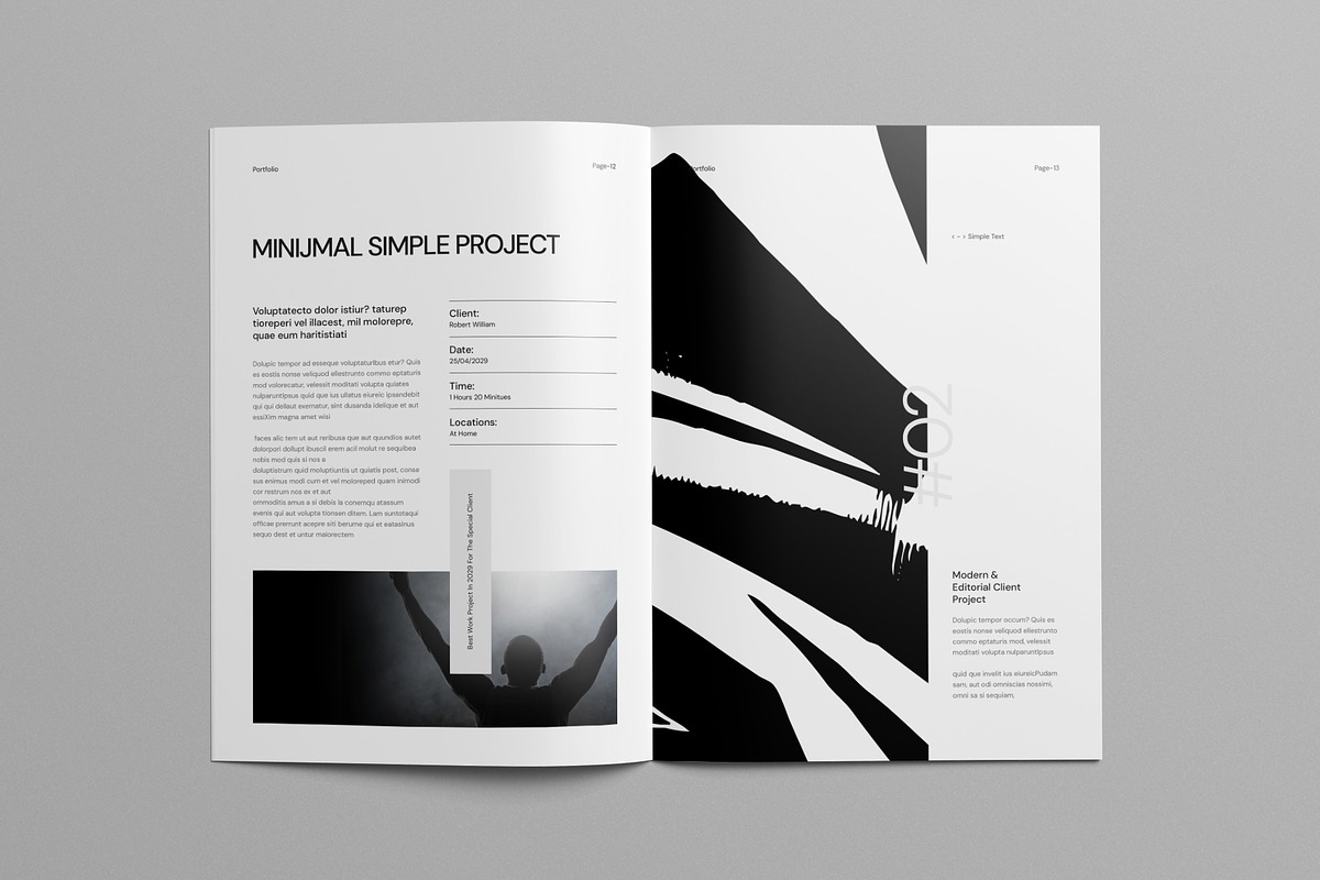 Minimal Portfolio Template Canva, a Brochure Template by Pixelpick