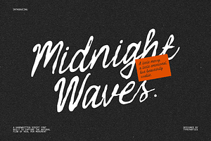 Midnight Waves - Handwritten Font, a Script Font by Typeparties