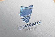 Book logo with bird illustration, a Branding & Logo Template by Medianeka (Thumbnail 1 of 3)