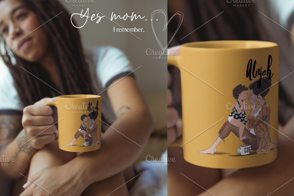 Mom Daughter & Coffee Illustration, a Person Illustration by faeDesign (Photo 2 of 4)