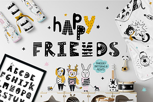 Scandinavian baby illustration
